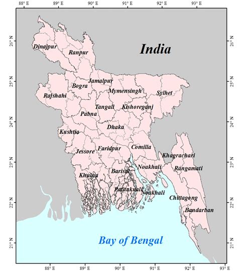 Bangladesh Map With Divisions And 64 Districts Editable 41 Off