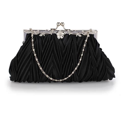 Agc Black Crystal Evening Clutch Bag