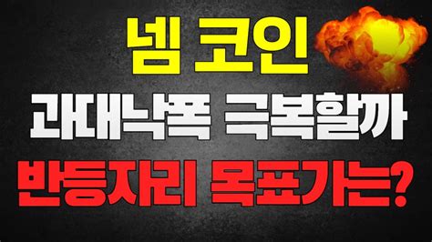 넴 코인 과대낙폭 극복할까 반등자리 목표가 예측 넴코인전망 꼭 보세요 YouTube