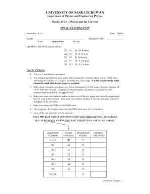 Fillable Online Physics And The Universe PHYS 115 Course Catalogue