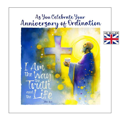 Priest Ordination Anniversary Card Anniversary Card for Anglican Priest ...