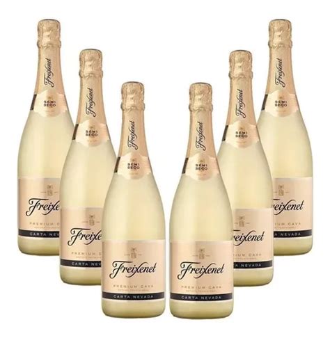 Pack 6 Un Espumante Freixenet Carta Nevada Cava Semi 750ml