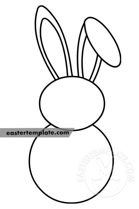 Rabbit Shape Easter Template