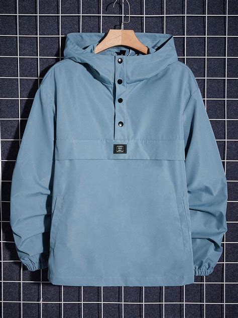 Manfinity Hypemode Chaqueta de anorak básica de manga larga con botones