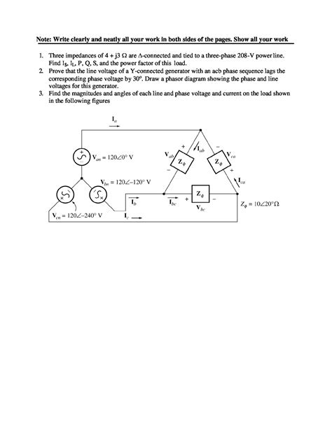 Solved Three Impedances Of 4 J3 Ohm Are A Connected And Chegg