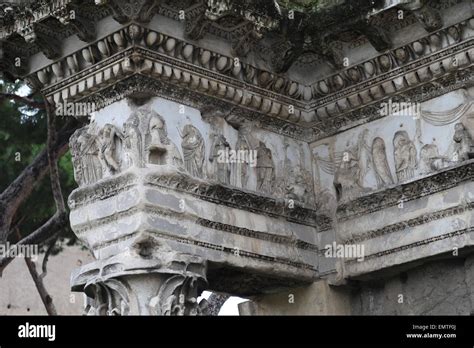 Italy Rome Forum Of Nerva Temple Minerva 1st Century Ad Remains Of