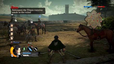 Attack On Titan Wings Of Freedom Shingeki No Kyojin Gameplay Levi Youtube