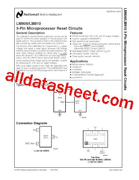 LM809 Datasheet PDF National Semiconductor TI