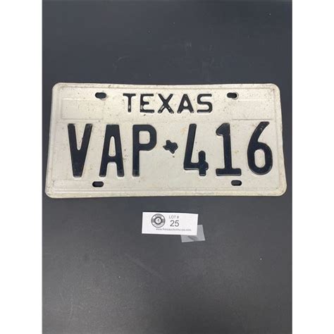 Vintage Texas License Plate