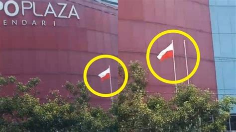 Video Viral Bendera Merah Putih Terbalik Di Lippo Plaza Kendari