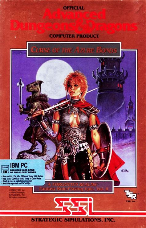 Curse of the Azure Bonds (1989) box cover art - MobyGames