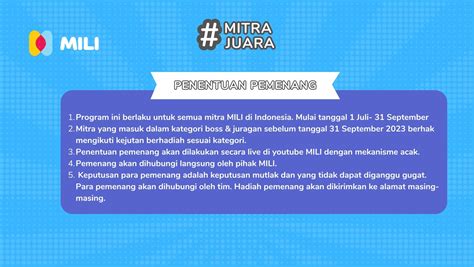 program mitra juara mili digital payment platform