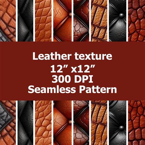 8 Seamless Leather Texture Patterns. Leather Texture Background ...