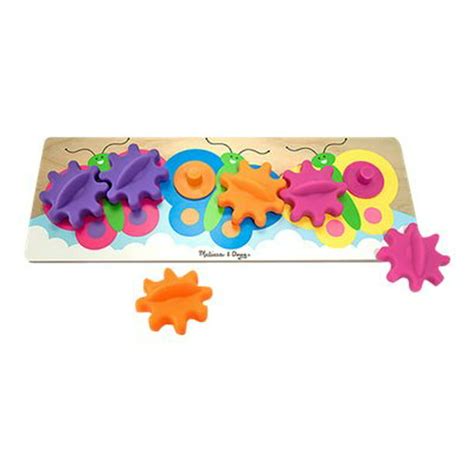 Melissa And Doug Fluttering Butterflies Gears Toddler Toy Early