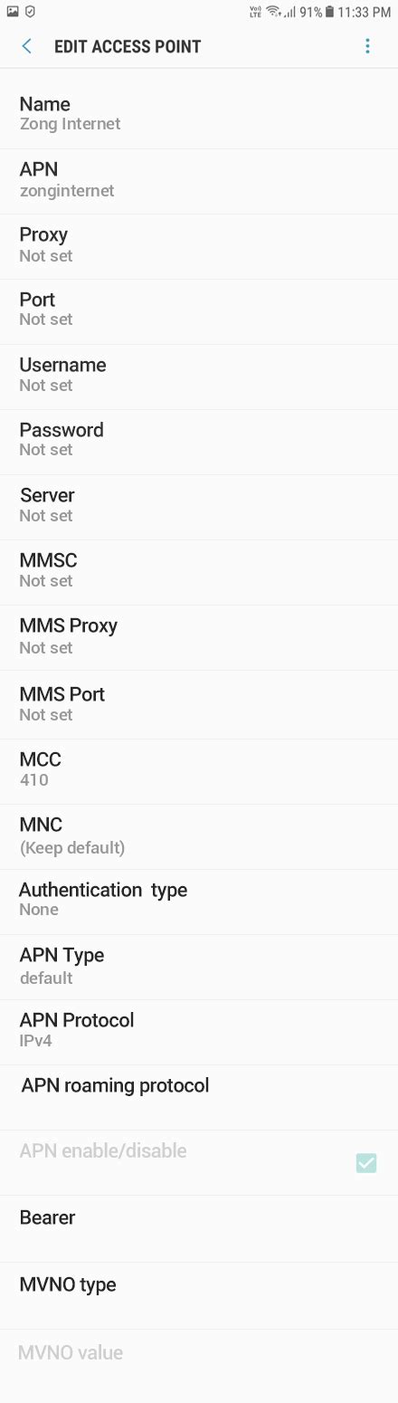 Zong Apn Settings For Android Apn Settings Pakistan