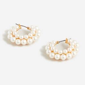 J Crew Jewelry New Jcrew Layered Minipearl Hoop Earrings Poshmark