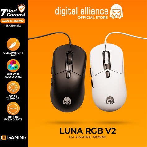 Jual Mouse Gaming Digital Alliance Wired RGB Lightweight Macro 6