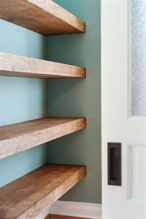 Floating Shelves Solid Wood Natural Color Floating Shelf Natural or Any ...