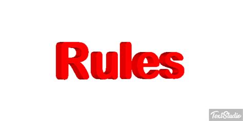 Rules Word Animated  Logo Designs