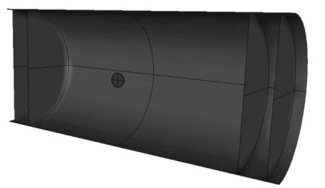 Cross Section Of A Detonation Chamber With Charge The Diameter Of The