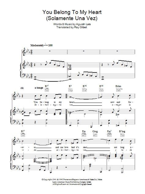 You Belong To My Heart (Solamente Una Vez) | Sheet Music Direct