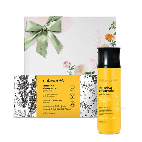 Combo Presente Dia das Mães Nativa SPA Ameixa Dourada Body Splash