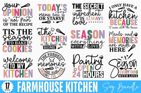 Farmhouse Kitchen SVG Bundle Graphic By Cut File Creative Fabrica