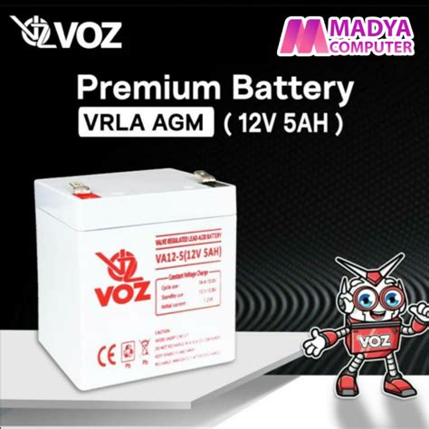 Baterai UPS VOZ VA12 5 12V 5AH Aki Kering Lazada Indonesia