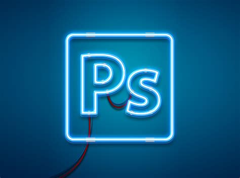 Neon Light Photoshop Effect Mockup