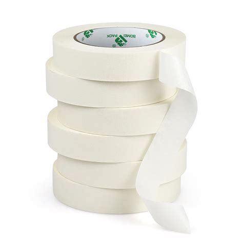 Bomei Pack White Masking Tape Mm X Yds Rolls Paper Tape For