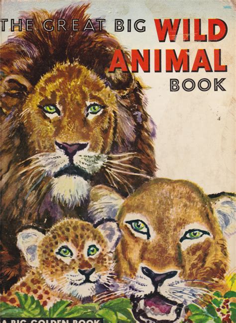 On Sale the Great Big Wild Animal Book Vintage Big Golden - Etsy