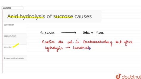 Sucrose Acid Hydrolysis