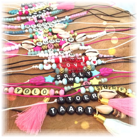 Alfabet Beads Bracelets With Quotes And Text Handmade By Sazjewelry