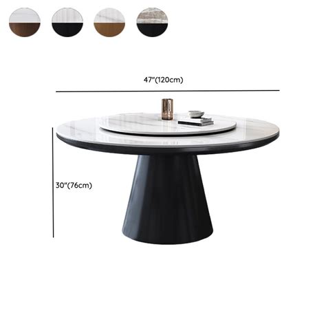 Modern Round Dining Set with Solid Wood Pedestal Base - Includes Table ...