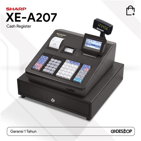 Jual Sharp Xe A Black Cash Register With Printer And Dual Display