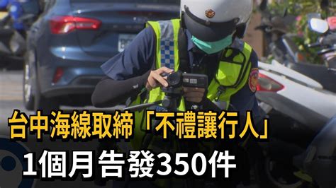 台中海線取締「不禮讓行人」 1個月告發350件－民視新聞 Youtube