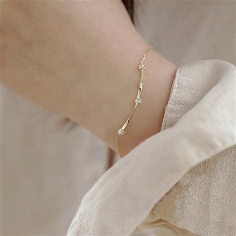 Buy Sterling Silver Plating K Gold Fine Chain Bracelet Women