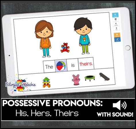 Boom Cards Possessive Pronouns For Speech Teletherapy And Distance L Bilingual Speechie