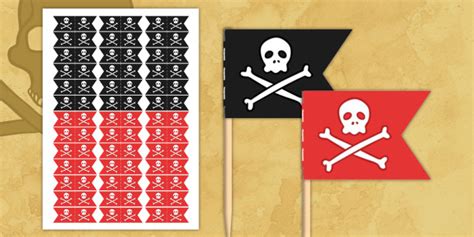 Free Printable Pirate Toothpick Flags Printable Templates