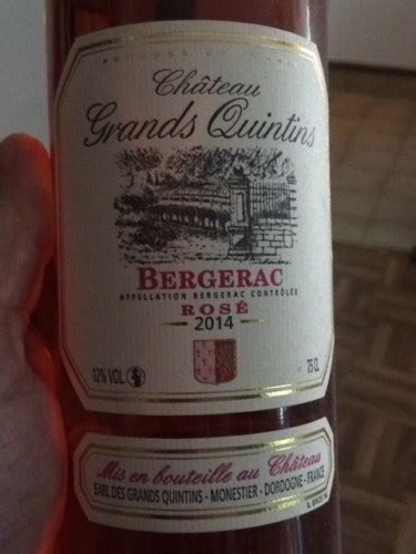 Château Grands Quintins Bergerac Rosé Vivino US