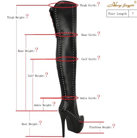 Genuine Leather Custom Made Long Boots Fetish Platform Thigh High Over