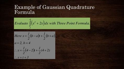 Gaussian Quadrature Formula