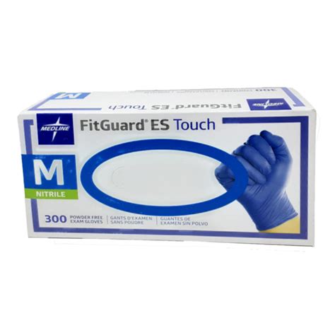 Fitguard Es Touch Nitrile Exam Gloves Medium 300bx Disposable Powder