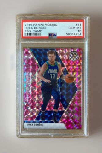 Panini Mosaic Pink Camo Prizm Luka Doncic Psa Ebay