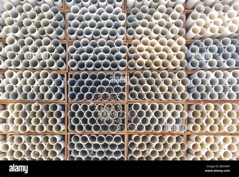 Stacked PVC Piping Stock Photo Alamy