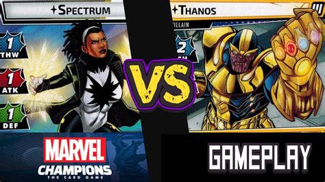 Spectrum Vs Thanos Expert Marvel Champions Aggression Youtube