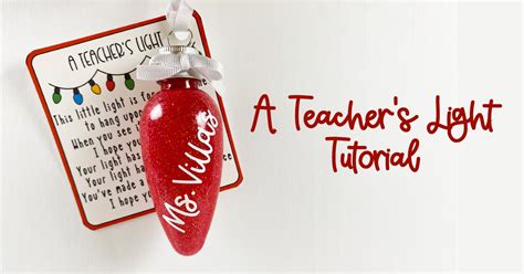 Teacher Holiday T A Teacher’s Light Ornament Bees Knees Svg