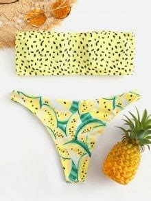 ZAFUL Watermelon High Cut Bikini Set In LEMON CHIFFON ZAFUL 2024