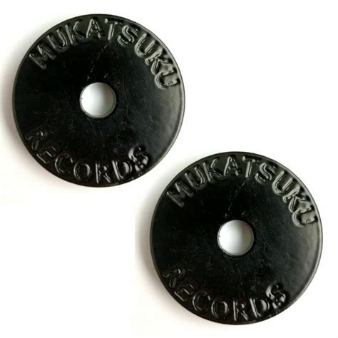 Mukatsuku Branded Bespoke Black Mukatsuku 45 Rpm Centre Hole Turntable