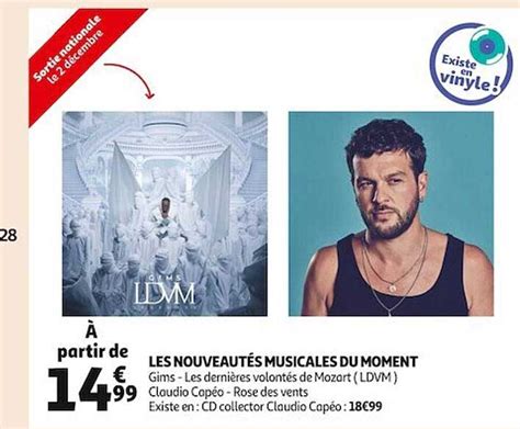 Promo Les Nouveaut S Musicales Du Moment Chez Auchan Icatalogue Fr